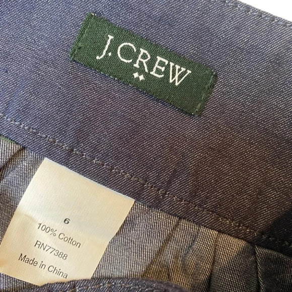 J. Crew Factory Blue Pleated Skirt with  Pockets 6 - Picture 7 of 8